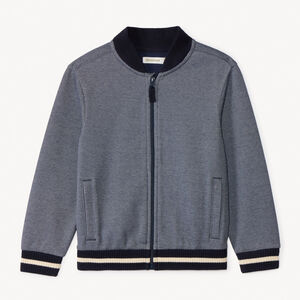 Γιλέτο με κολάρο teddy από πικέ για αγόρι 