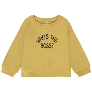 Φούτερ oversize molletonné με φαντεζί σχέδιο για bebe αγόρι 