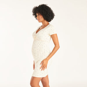 Νυχτικό με κοντά μανίκια και πουά για γυναίκες 