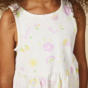 Ρόμπα χωρίς μανίκια με φαντεζί σχέδιο για κορίτσι 