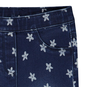 Jegging super stretch en twill imprimé fleurs pour bébé fille 