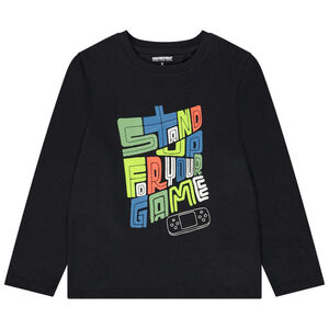 T-shirt μακρυμάνικο από jersey με φαντεζί print για αγόρι 