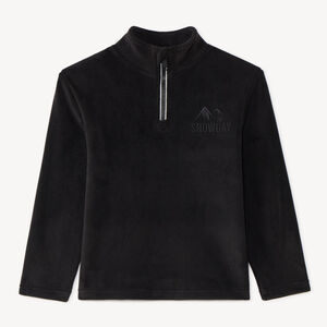 Sweat polaire de ski garçon col montant zippé 