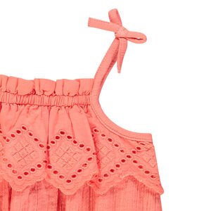 Combi κοντό πετσετέ Βαμβακερό με κέντημα anglaise 