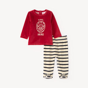 Ensemble 2 pièces bébé garçon en velours Spider-Man 