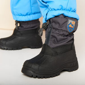 Après-ski zippés bicolores à badge gomme pour bébé garçon 