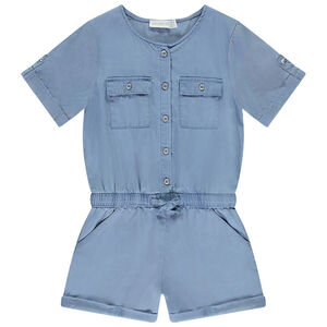 Σορτσάκι από υφασμάτινο σε μονόχρωμο για κορίτσι 