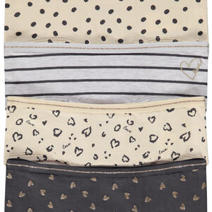 Lot de 4 shorties en jersey imprimé fantaisie fille 