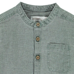 Chemise manches longues effet nid d'abeille pour bébé garçon 