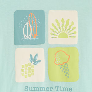 T-shirt à manches courtes uni avec imprimé fantaisie pour bébé garçon 