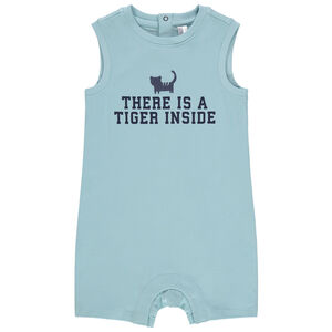 Σορτς μονόχρωμο με εκτύπωση για μωρό αγόρι 