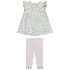 "Σετ 2 τμχ. με τοπ floral σχέδιο για μωρό κορίτσι" 