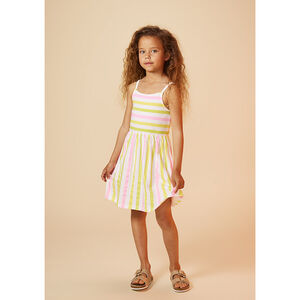 Φόρεμα jersey με ρίγες για κορίτσι 