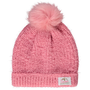 Σκουφί πλεκτό με πομ πομ για κορίτσι 