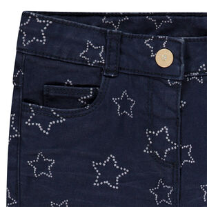 Παντελόνι slim σε twill με σχέδιο για bebe κορίτσι 
