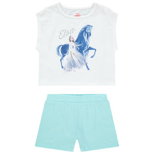 Σετ με t-shirt σχέδιο Elsa και σορτς μονόχρωμο Main Σετ με t-shirt σχέδιο Elsa και σορτς μονόχρωμο