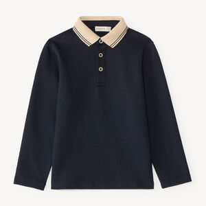 Πολο μανίκια με μακριά αγόρι με κολάρο σε αντίθεση φαντασίας 