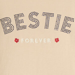 T-shirt à manches longues pour fille avec imprimé Bestie 