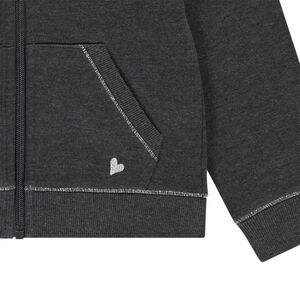 Ζακέτα με κουκούλα από φούτερ για κορίτσι 