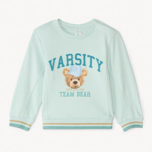 Φούτερ με τύπωμα και διακοσμητική ραφή για μωρό αγόρι 