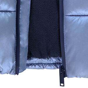 Πλεκτό μπουφάν με κουκούλα και μεταλλικό εφέ για αγόρι 