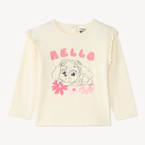 T-shirt à manches longues pour bébé fille avec motif Stella Pat'Patrouille. 