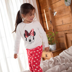 Δίχρωμη πιτζάμα από sherpa με τη Minnie της Disney από πούλιες 
