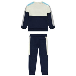 Ensemble jogging molleton effet color block garçon 