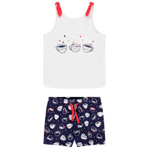 Πιτζάμα court jersey αμάνικο μπλουζάκι + Σορτς για κορίτσι 