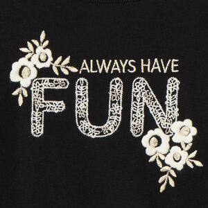 Μακρυμάνικο μπλουζάκι jersey με κέντημα για κορίτσι 