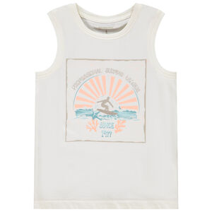 Αμάνικο μπλουζάκι jersey με φαντεζί σχέδιο και κέντημα surfer για αγόρι 