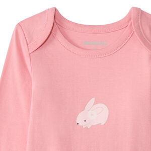 Σετ 5 μακρυμάνικα bodies jersey για μωρό κορίτσι με διαφορετικά ανοίγματα ανάλογα με την ηλικία 