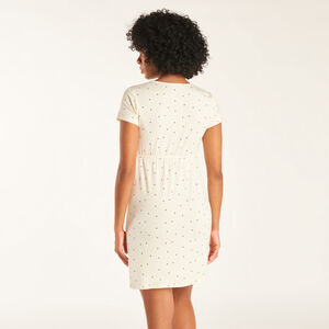 Νυχτικό με κοντά μανίκια και πουά για γυναίκες 