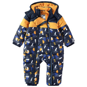 Ολόσωμη φόρμα του σκι με επένδυση μικροφλίς και μοτίβα με γεωμετρικό σχέδιο 