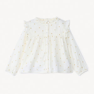 Tunique manches longues imprimées étoile pailletée pour bébé fille   Main Tunique manches longues imprimées étoile pailletée pour bébé fille