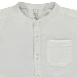 Πουκάμισο κοντομάνικο με γιακά mao για μωρό αγόρι 