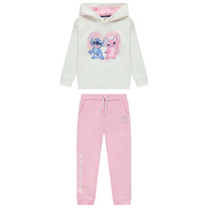 Σετ jogging 2 τμχ. molleton Stitch & Angel Disney για κορίτσι 
