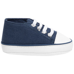 Αθλητικά παπούτσια ψηλά με κορδόνια από ύφασμα για bebe αγόρι 