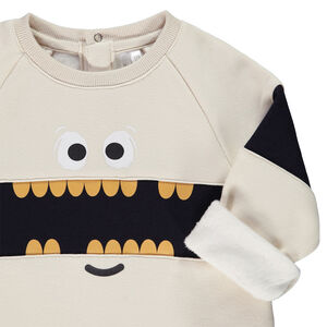 Sweat en molleton contrecollé print ludique pour bébé garçon 