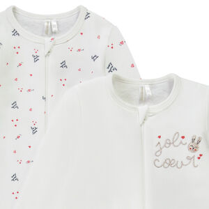 Lot de 2 dors-bien zippés pour bébé fille 