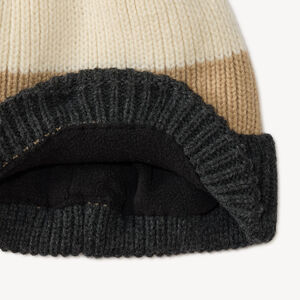 Bonnet de ski garçon à pompon doublé micropolaire 