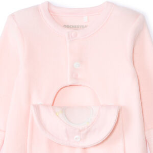 Φορμάκι βελουτέ με patch montgolfière για πρόωρο μωρό κορίτσι 