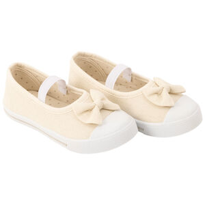 Μπαλαρίνες υφασμάτινες με φιόγκο και λουράκι για bebe κορίτσι 