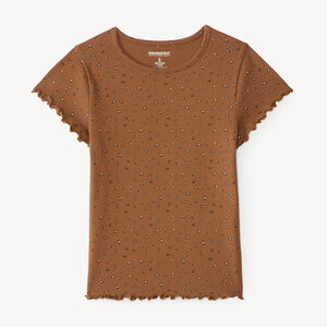 T-shirt κορίτσι κοντό μανίκι με εκτύπωση φαντασίας 