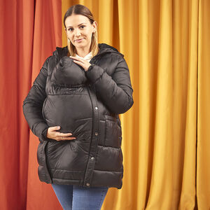 Μακρύ και πλισέ μπουφάν για γυναίκες 