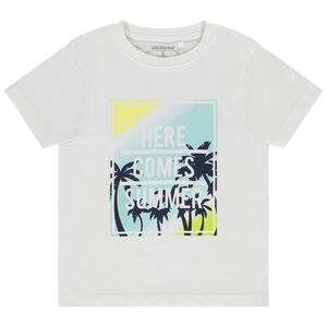 Κοντομάνικο μπλουζάκι με print φοίνικες για αγόρι 