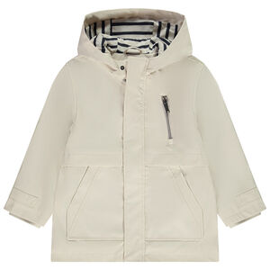 Πάρκα gomme αδιάβροχη με ριγέ επένδυση για αγόρι 