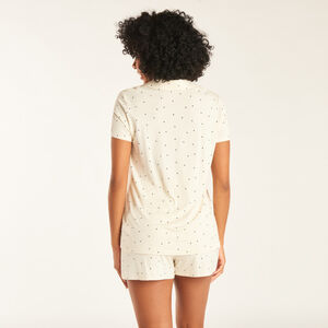 Σέτ πυζάμας 2 τεμαχίων με μπλούζα + σορτσάκι και κορδέλα για έγκυες. 