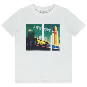 T-shirt κοντομάνικο σε φαντεζί σχέδιο για αγόρια 