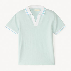 Πολό μπλούζα κοντό μανίκι από μοντέρνο πλέγμα για αγόρι 